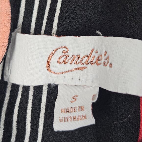 Candies Maxi Dress Sz Small Fit & Flare Chevron Striped Sleeveless Flowing Cinch - Picture 5 of 8